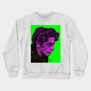 HANNAH ARENDT ink and acrylic portrait .1 Crewneck Sweatshirt